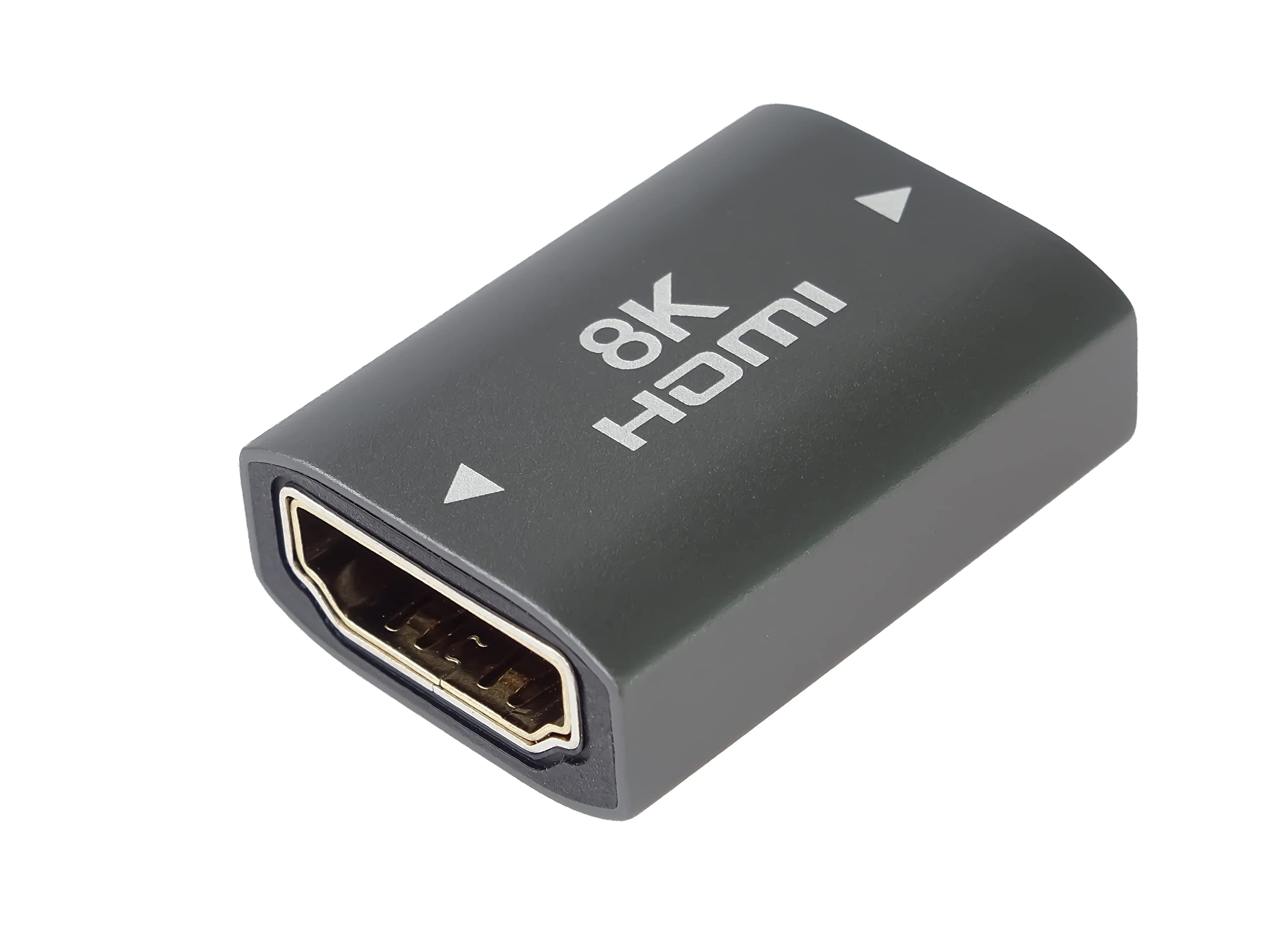 PremiumCord HDMI F/F Adapter Female to Female UHD 8K@60Hz 4K@120Hz Full HD 1080p HDMI 2.1 3D Space Grey Gold Plated Connectors