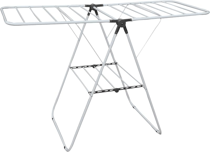 - Tendedero Grande Tetras 18M - Acero Inoxidable Gris y Negro - Dimensiones 137x60x92cm - Plegable - Ideal para secar la Ropa - Ahorra Espacio - Práctico y Duradero - Color estándar
