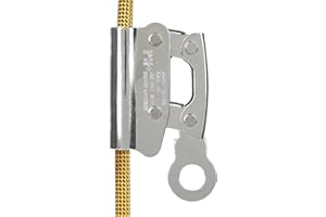 YERGOFE Climb Self Locking Rope Grab - Alloy Steel, Safety Protection 25 kN(Aprx 300LB), Used with 5/8’’ Lifeline Rope, for Construction, Climbing, Fall-Protection (Round Lock)