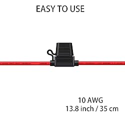 10 Gauge Fuse Holder - 10 AWG Inline Fuse Holder