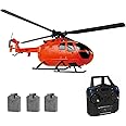GoolRC C186 Remote Control Helicopter Remote Control Drone Single Propeller Without Ailerons 6-axis Gyro Stabilization Remote Control Airplane Altitude Hold Girls Adults 3 Batteries Orange