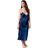 Shadowline Women's Nightgown Slip Silky Satin Ballet Length Gown 4502