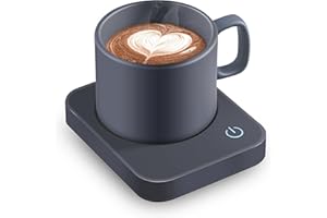 VOBAGA Coffee Mug Warmer for Desk with Auto Shut Off & 3-Temp Settings, Coffee Cup Warmer with Smart Safety Alert Home Office Accessory, Perfect for Coffee, Tea, Milk (No Mug)