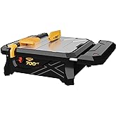 QEP 22700Q 3/4 HP Wet Tile Saw with 7 in. Blade and Table Extension, Black