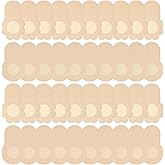 JIYIN 40 Pcs Disposable Pasties Nipple Covers For Women, No-Show Pasties Breast Lift Tape Breathable Nipple Pasties Non-Woven Fabrics Breast Petals Coverings Stickers Beige