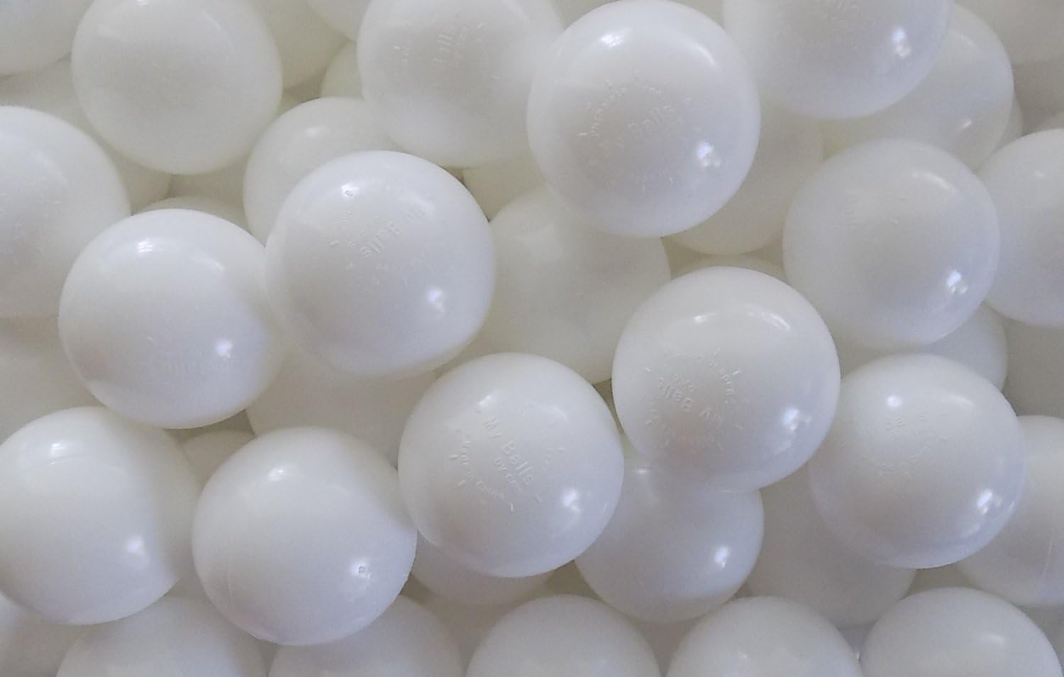 black and white ball pit balls