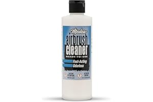 IWATA Medea Airbrush Cleaner 8 oz – Ready-to-Use Solution for Airbrushes, Paint Brushes & Artist Tools – For Acrylic, Oil & Water-Based Paints, Inks, Dyes, Watercolors and Gouache. Deep Cleans & Flushes