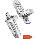 MOVE SPEED 1TB Solid State Flash Drive 570MB/s High Speed USB Drive with Type C + USB 3.2 Drive Dual Port, Thumb Drive Compatible with iPhone 15, 16,17 Series/Android/Phone/MacBook/Audio/Smart TV