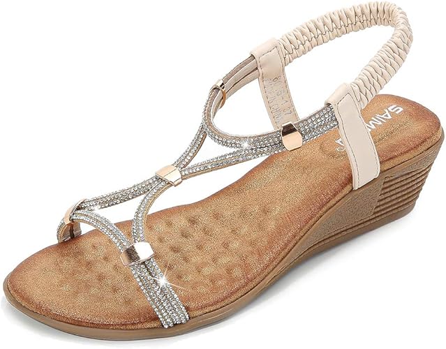 diamante wedge sandals uk