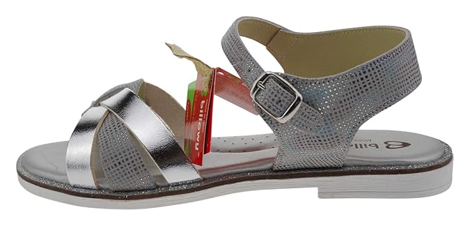 Billowy 6675c37 Leder Sandalen Silber