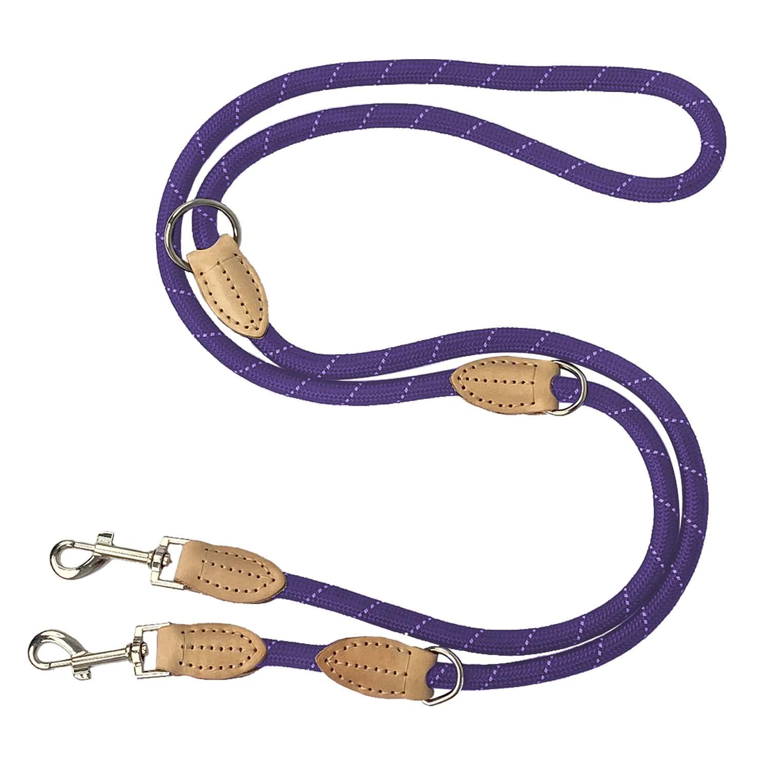 Aitodos® 2.0m Strong Dog Leash, Anti-Pull Dog Leash, Suitable for Training or Walking, Suitable for Small, Medium and Large Dogs, Purple, Night Reflective