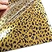 Leopard Print Heat Transfer Vinyl Animal Print Pattern Vinyl Cricut Iron on HTV Foil Metallic Vinyl for T-Shirt 12