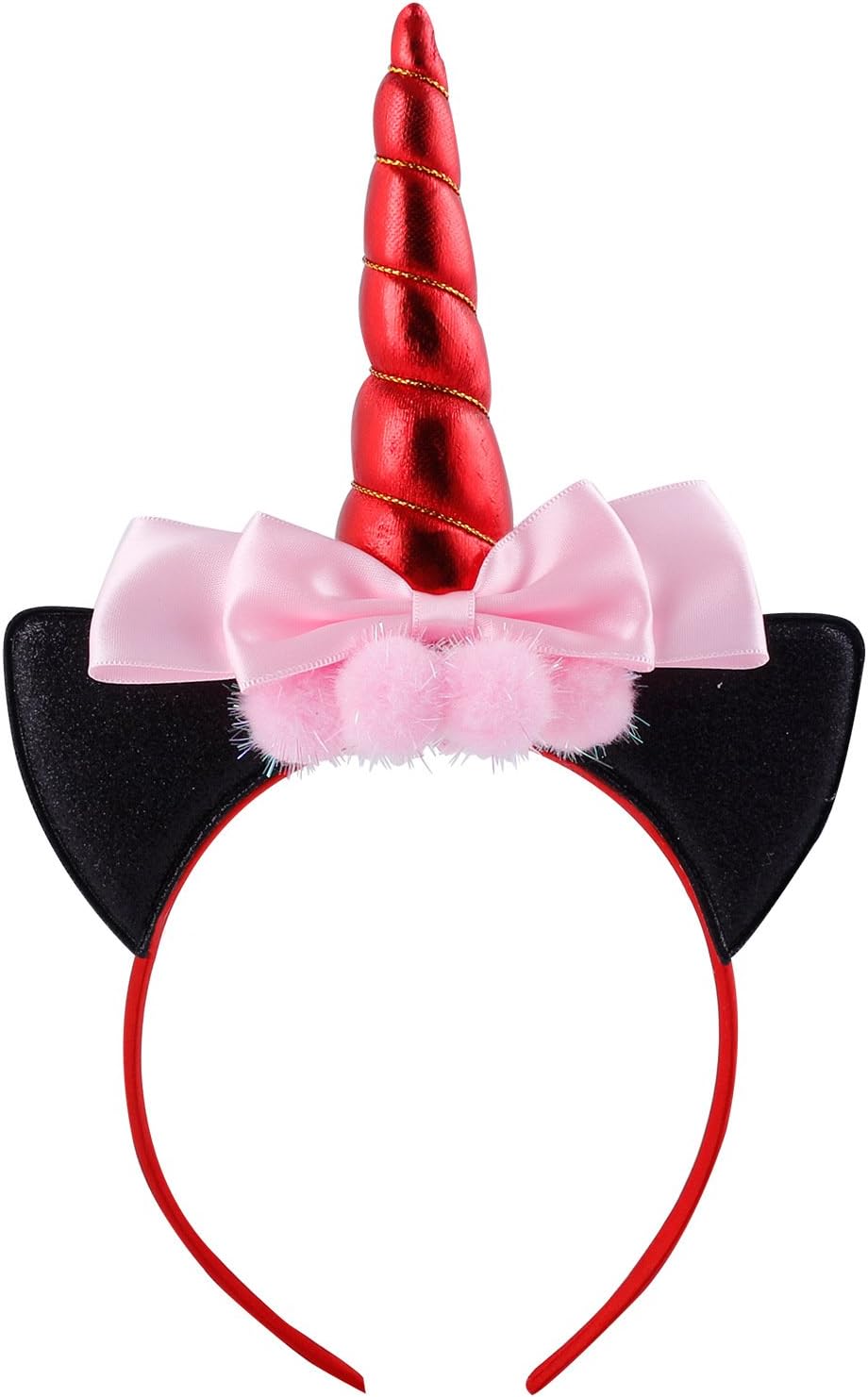 Halloween Deal Shiny Unicorn Horn Headband Christmas Costume Makeup Birthday Party Headdress