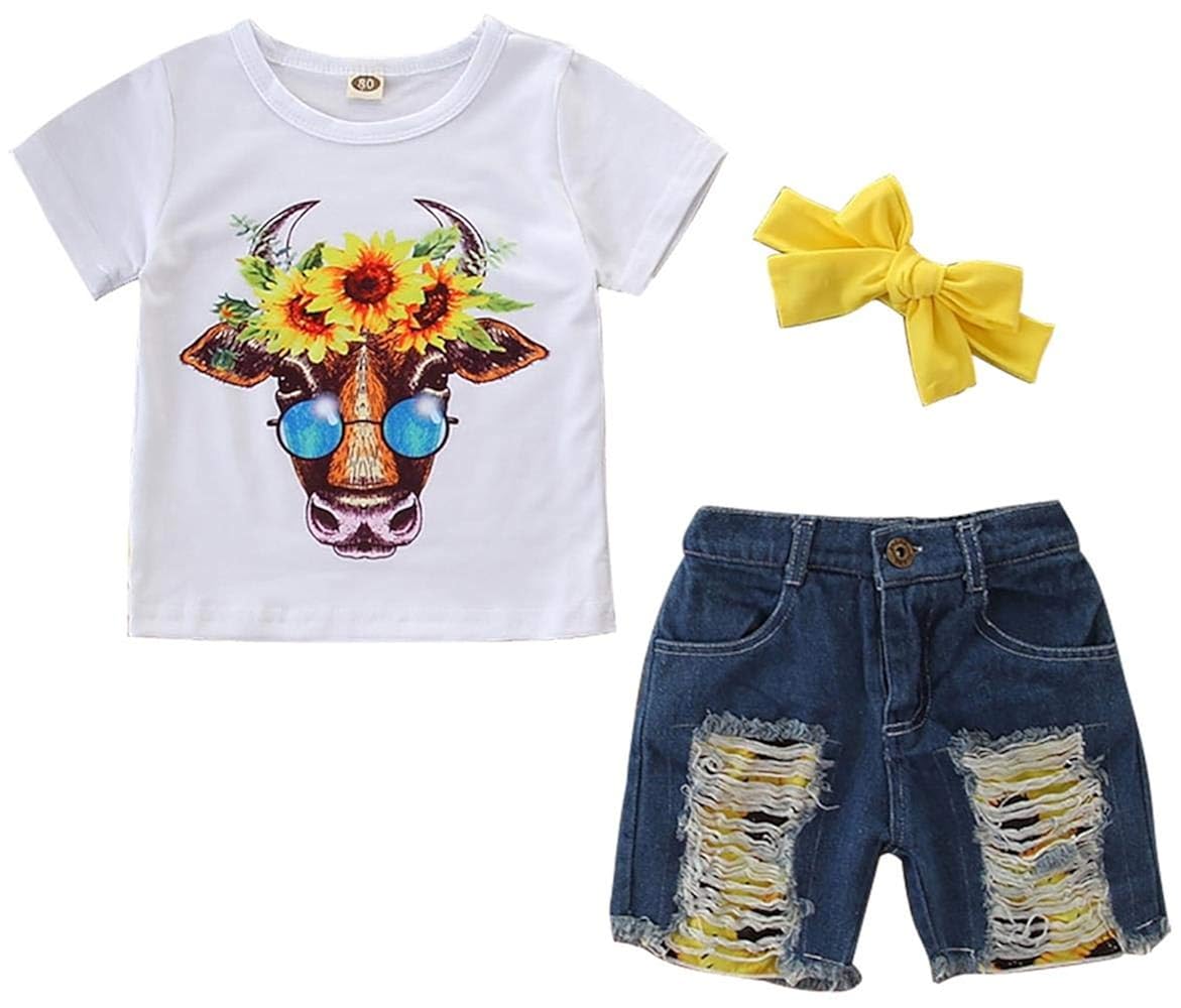 cow print denim shorts