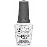 Gelish Foundation Flex – Flexible Base Coat for Nails, Ridge Filling, & Perfect Protection, Soak-Off Rubber Base Gel Nail Kit for Long-Lasting Nail Strength and Flexibility