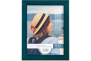 Renditions Gallery 6x8 inch Picture Frame Ocean Blue Wood Grain Frame, High-end Modern Style, Made of Solid Wood and High Definition Glass for Wall and Tabletop Photo Display