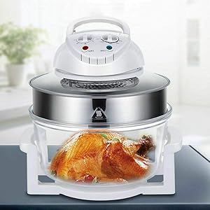 Electric Turbo Air Fryer, 17L Convection Oven Vertical Heating Electric Cooker Versatile Infrared Halogen Oven Countertop Hot Spinning System, 110V / 60Hz