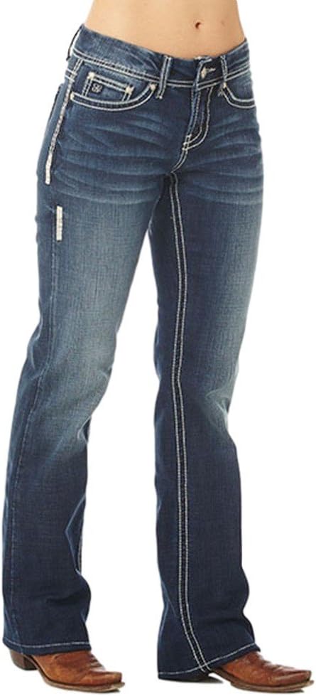 Cowgirl Up Denim Jeans Womens 33x34 Med Dark Stonewash CGJ30605