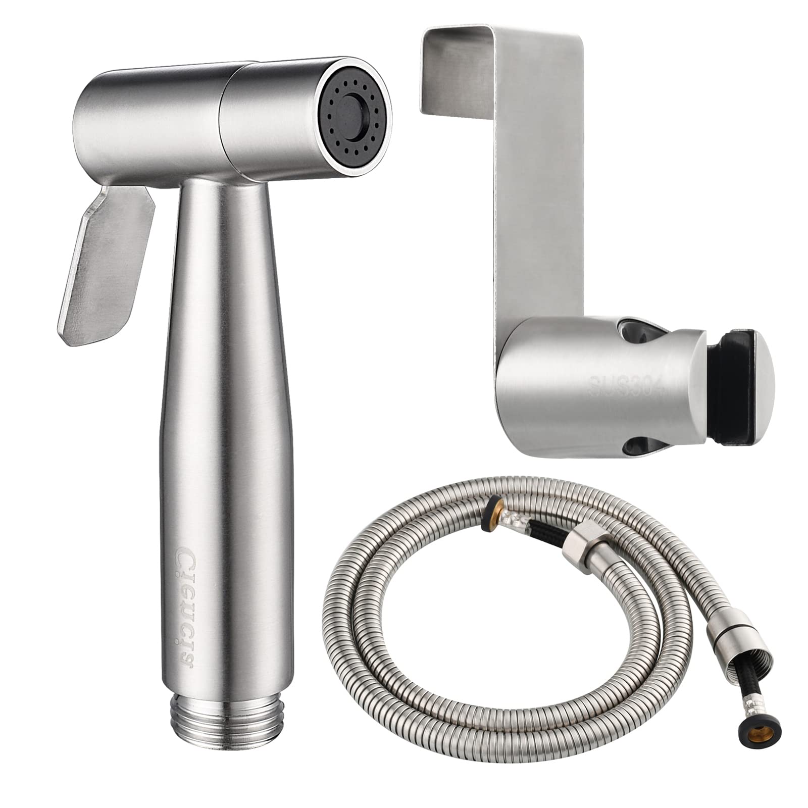Ciencia WS024S Bidet Hand Held Sprayer for Toilet Sprayer Premium Stainless Steel Sprayer Shattaf Complete Set for Toilet 