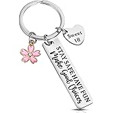 Ouligay 18th Birthday Gift for Girls, 18 Year Old Girl Birthday Gifts, Sweet 18 Gifts Keychain for Girls, 18th Party Decoration Favors for Teen Girl Daughter Sister Best Friend