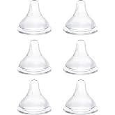 Silicone Bottle Baby Feeding Nipples Compatible with Lansinoh Bottles, Replacement Soft Nipple for Baby 3+ Months, Anti-Colic, BPA-Free, Medium Flow, Size M, 6 Count