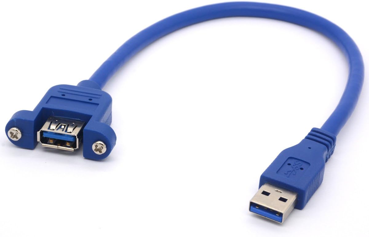 OpenII USB 3.0 Extension Cable USB 3.0 Male to Female Adapter Cord with Screw Panel Mount For Industrial Computer PC 30CM - Image 5