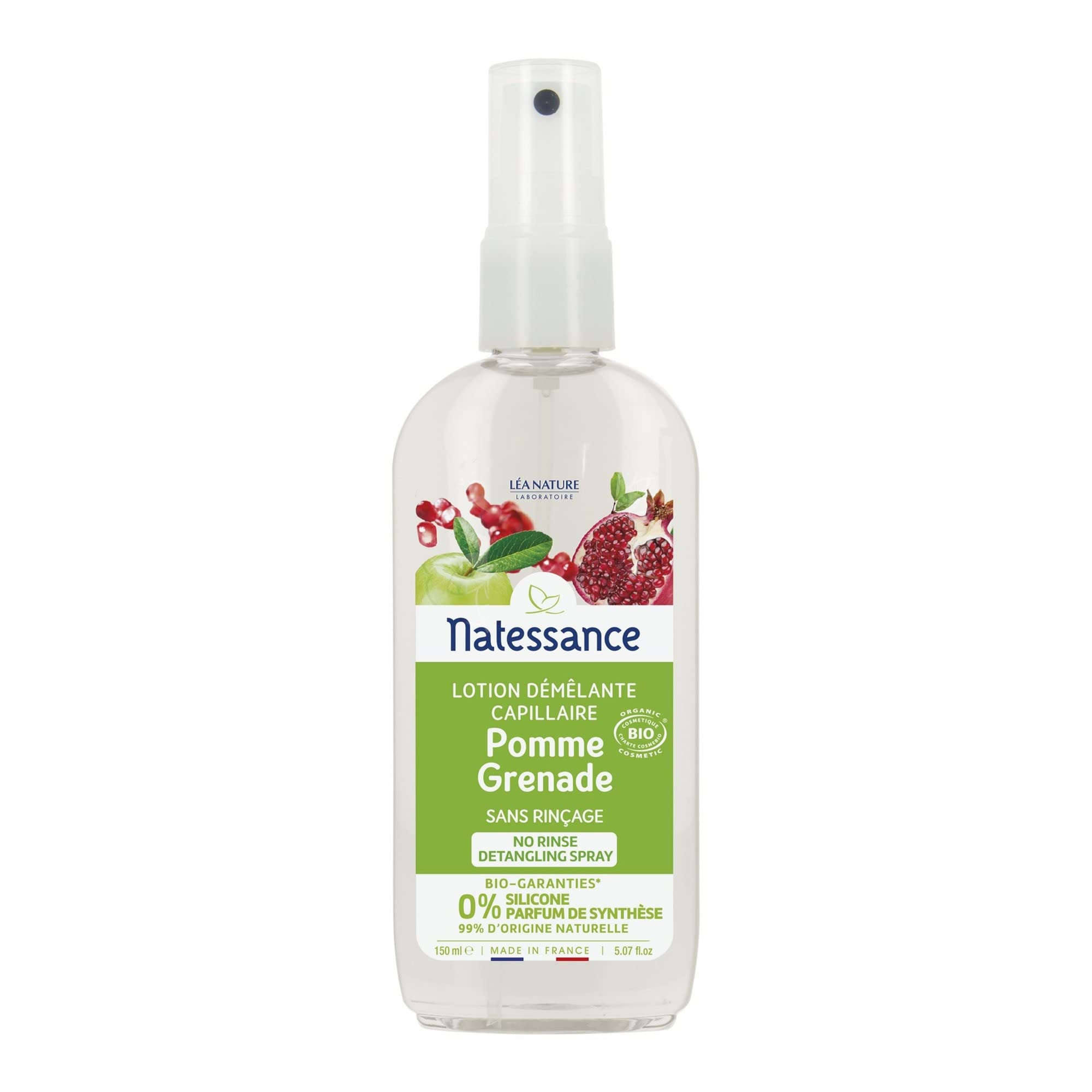 Natessance Pomegranate Apple Organic Cosmetic Bio Capillary Detangling Lotion, 150 ml
