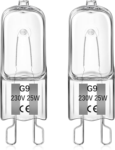 Liuyife G9 25W Halogen Oven Light Bulbs 2700K 260LM Dimmable 2 Pack