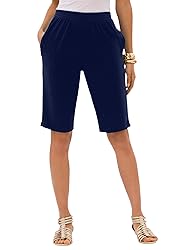 Roaman's Women's Plus Size Soft Knit Bermuda Short