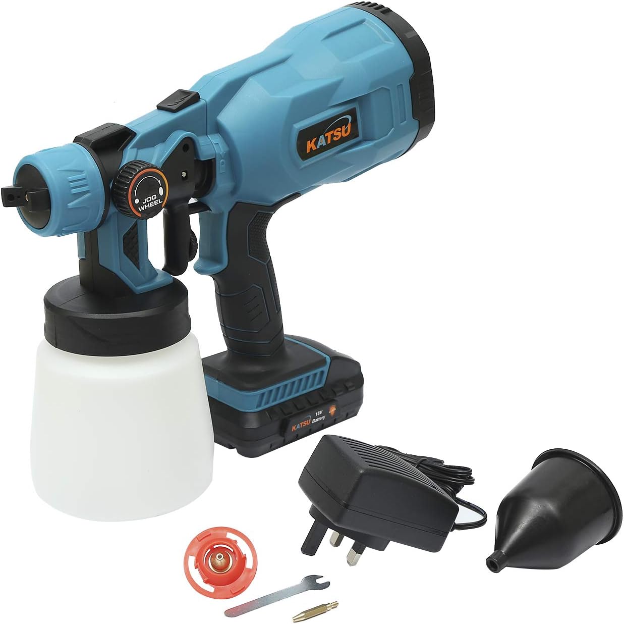 KATSU 18V Cordless Battery Power Paint Painting Sprayer Gun, 2.0Ah Battery Included, for Garden Fence Wood Treatment - Image 3