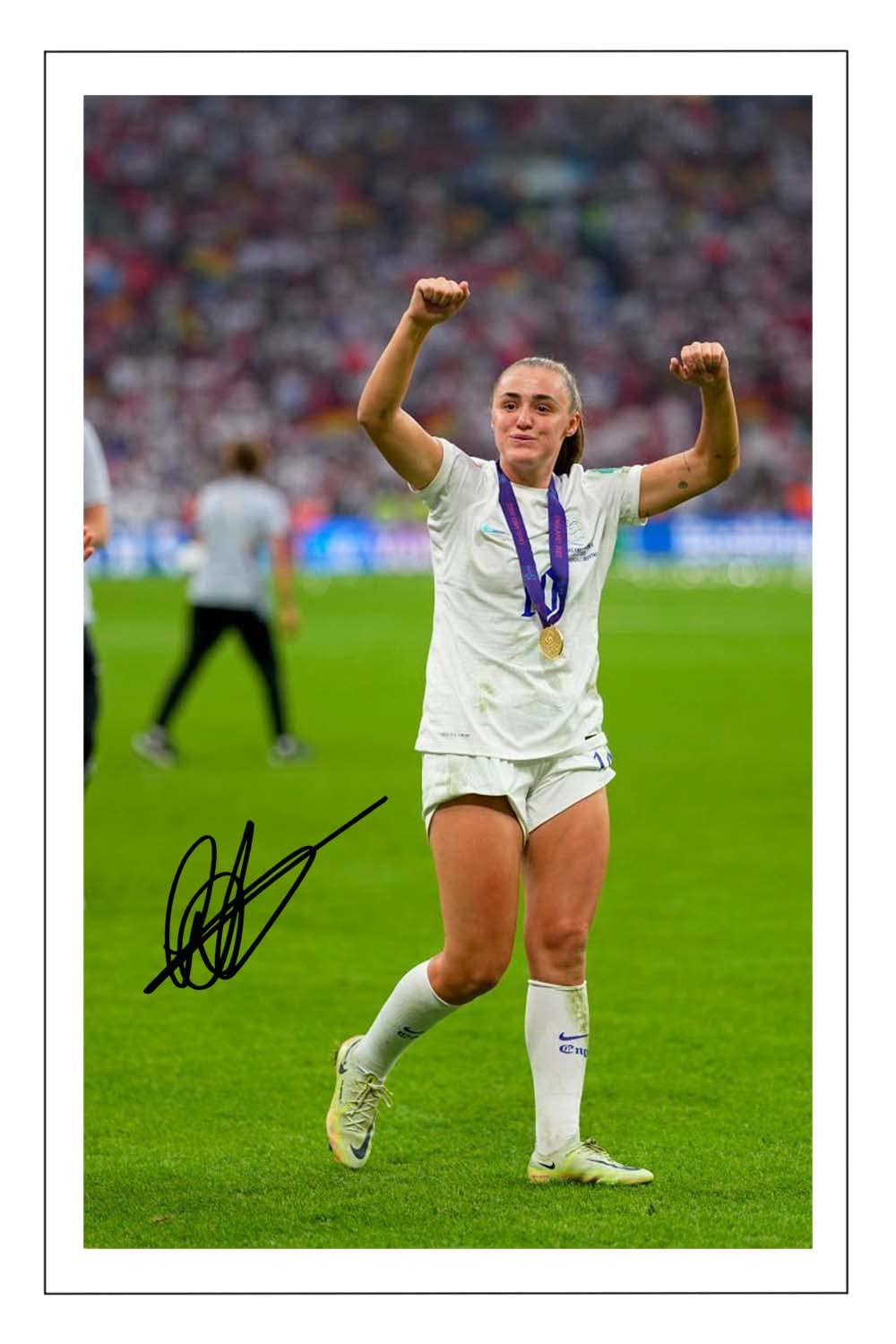 Georgia Stanway England Lionesses Euro 2022 Winners Signed 12x8 Inch Photo Print With Pre Printed Signature Autograph Gift