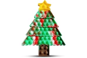GUARDMAN Christmas Pop-It Fidget Toy Tree Poppit Stocking Stuffers Xmas Present Kids Adults Children Popper Fun Push Game Stress Relief Santa Elves Ornament Popit Gift Poppet Sensory