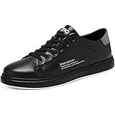 ZRO Men's Handmade Stitching Premium Top Layer Cowhide American Street Fashion Art Board Shoes Low-Top Tie Soft Leather Casual Sneakers