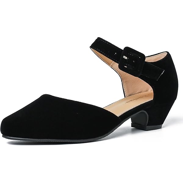 Amazon.com | Enelauge Women's Ankle Strap Closed Toe Low