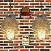 Rustic Wall Sconces - Mason Jars Sconce, 2 Set Mason Jar Lights with Fairy Lights,Vintage Wrought Iron Hooks, Silk Hydrangea Flower and LED Strip Lights Design for Home Kitchen Decoration