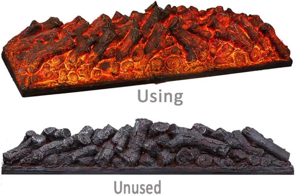 Electronic Fireplace with Carbon Burning Stove, Naked Carbon Burning