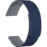 WOCCI Magnetic Watch Bands, Wood Grain Silicone, Quick Release, Compatible Watch Lug 20mm 22mm