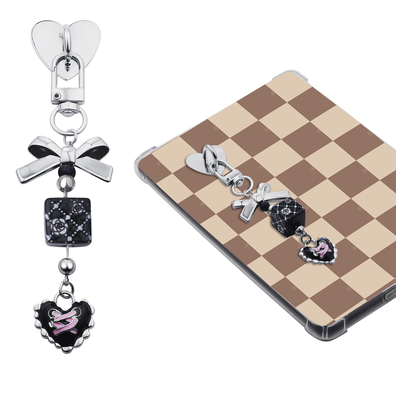sunla Charm Chains for Kindle, Cute E-reader Phone Charm Bracelets Accessories Gift for Reader Booklovers Women for Kindle/Phone/Camera/Bag Decor-KC03