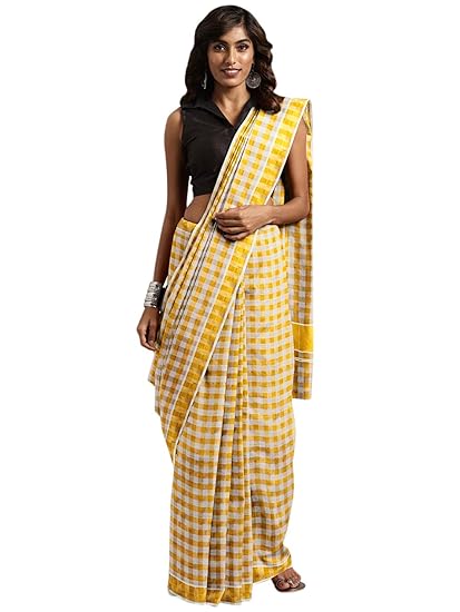 White Kasavu pure cotton Saree MK4289