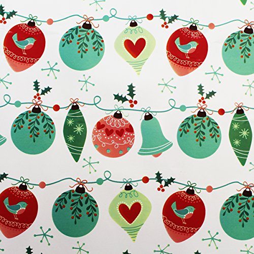 Winter Themed Gift Wrap in Assorted Bright Styles 24 in x 20 ft in Each Roll, 3 Rolls
