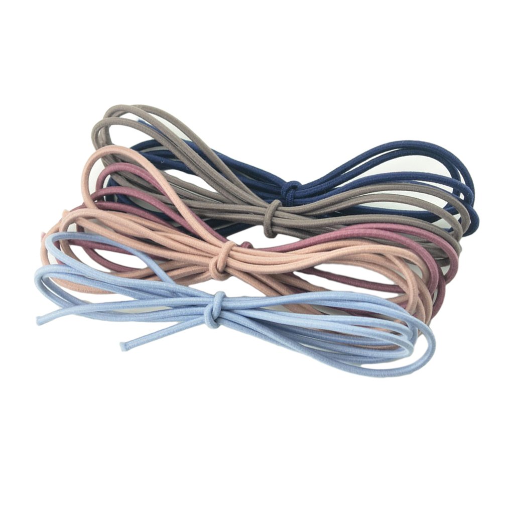 Homyl 5 Colors Elastic String 2.5mm Thickness Rubber Rope Jewelry Cords DIY Baby Kids Children Girl Women Hair Accessories Elastic Tie Ponytail Holders Princess Baby Hair Rope Rubber Bands Accessories