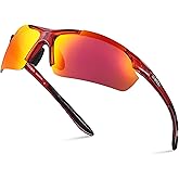 Xagger Polarized Sports Sunglasses for Men Women Wrap Around UV400 Running Baseball Softball Cycling Driving Glasses