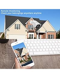 Firstrend [Sistema de cámara POE expandible de 8 canales con 6 cámaras de seguridad HD 1080P, sistema de cámara de seguridad Plug and Play para el hogar con disco duro preinstalado de 1 TB, aplicación gratuita y visión nocturna