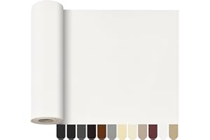 OcePor Self Adhesive Leather Repair Patch, 16 x 60 inch Leather Repair Tape, Leather Patches for Furniture, Vinyl Leather Repair Kit for Couches, Boat Seats, Furniture, Cars(White)