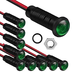 Gebildet 10pcs LED Plastic Indicator Pilot Light