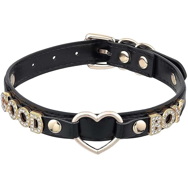 Amazon.com: ADEMISHIA Black Heart O-ring Letter Choker
