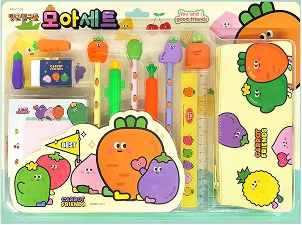 Amazon Co Jp Pinkfoot ニンジンキャラクター学用品セット 10種学用品 並行輸入品 おもちゃ