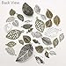 52pcs Tree Leaf Charms Collection, Mix Hollow Filigree Leaves Charm Metal Pendant Supplies Findings for Jewelry Making (HM91)