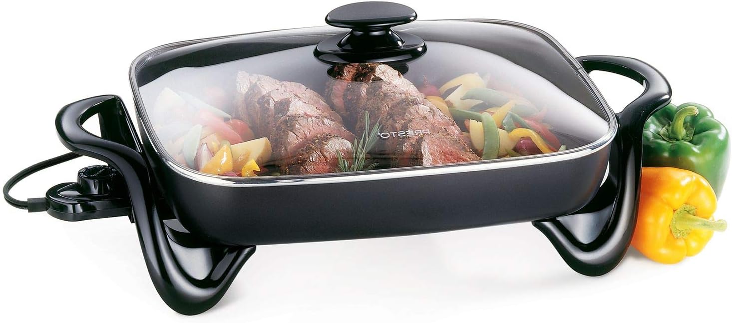 OKSLO 16inch electric skillet with glass cover 06852 Model