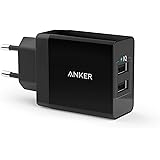 Anker Caricatore USB 24W con 2 porte, caricatore da muro con tecnologia PowerIQ per iPhone, iPad, Samsung Galaxy, Huawei, Xiaomi e altri